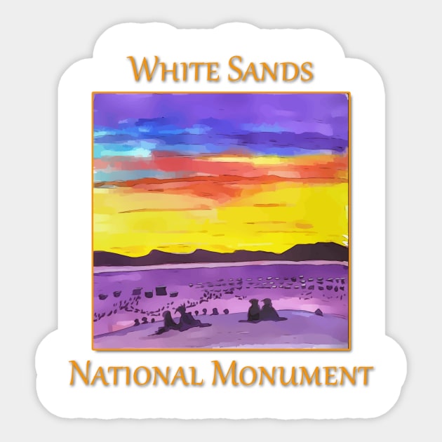 White Sands National Monument Sticker by WelshDesigns